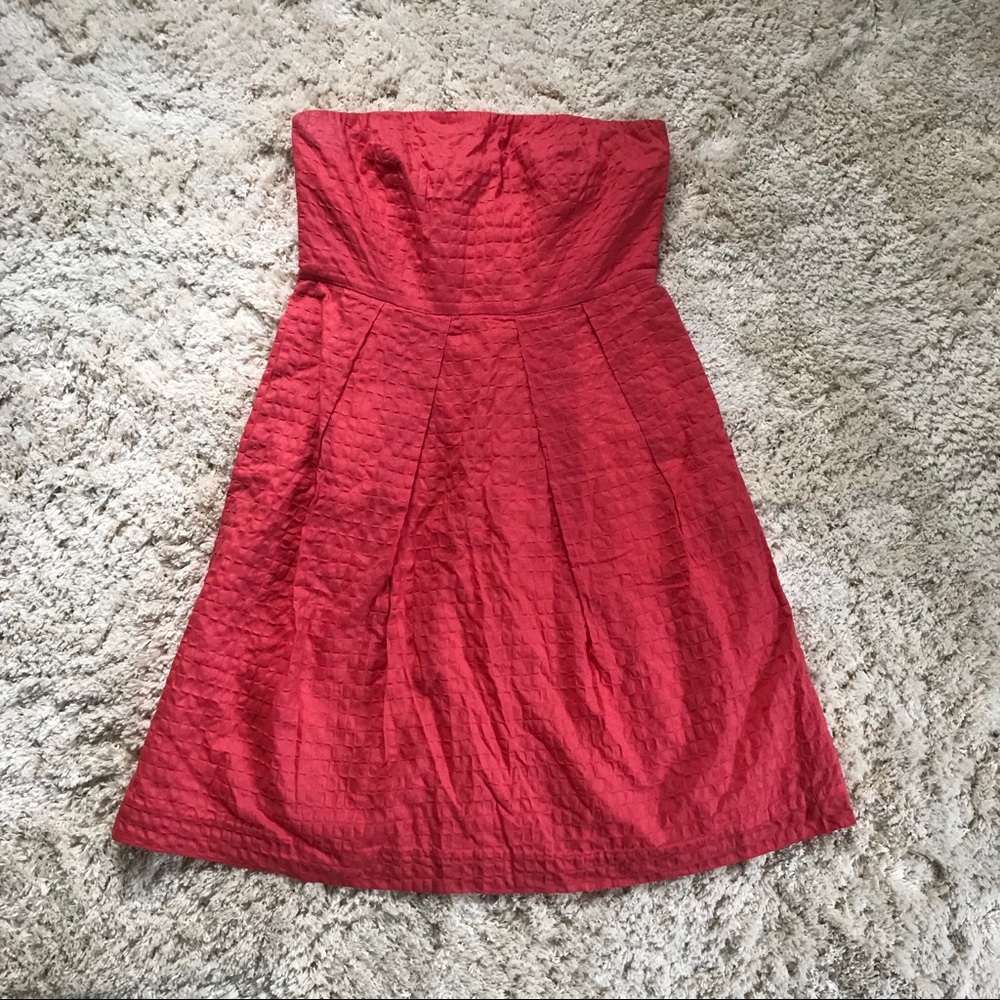 J Crew Strapless Coral Dress